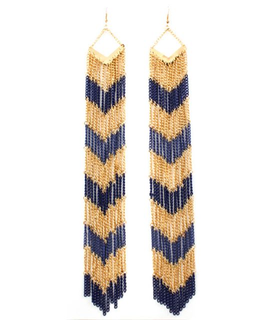 tribal fringe duster earrings