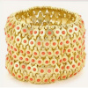 Coral and Gold Stretch 6-