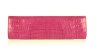 Pink Croc Embossed Long Clutch 