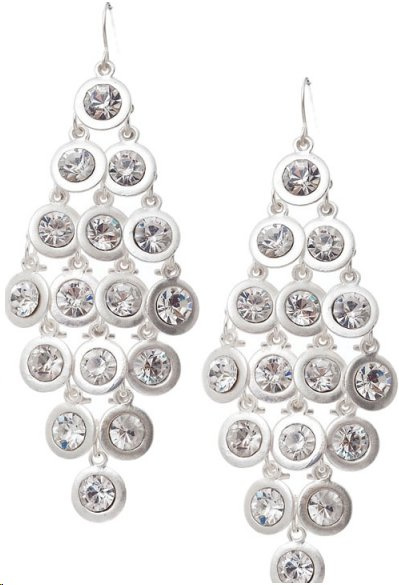 Rhinestone Crystal Cascade Tier Drop Chandelier Earrings