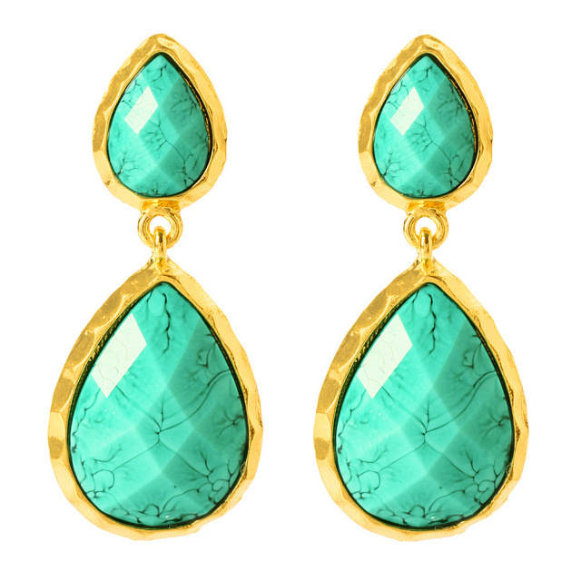 Amrita Singh Turquoise Pear West Hampton Earrings