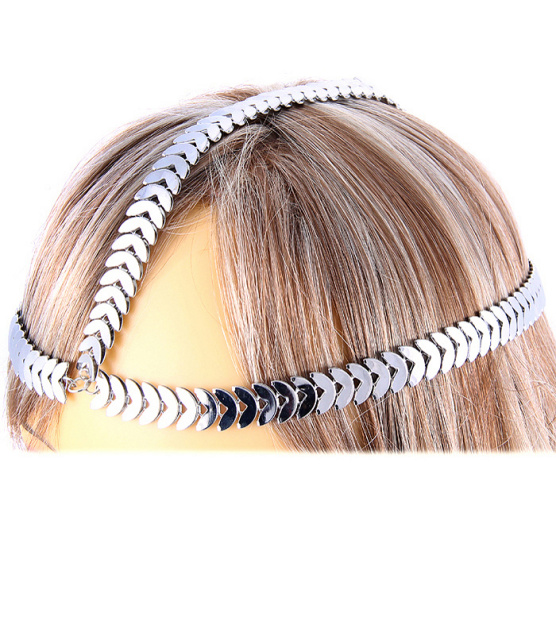 headchain silver leaf