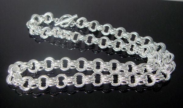 .925 Sterling Silver Belcher Rolo Links Chain Necklace 20 Inches