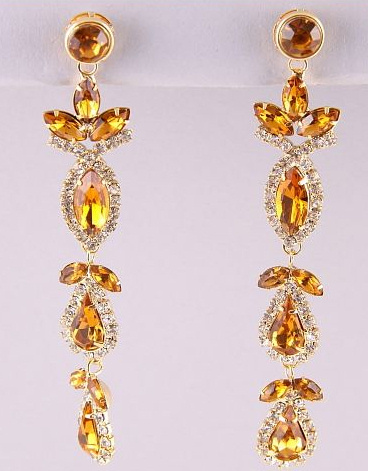 gold topaz drop earrings