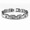 Men's Stainless Steel High Polish Interlock Link Bracelet - 9"