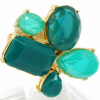 Emerald Multishape Cluster Cocktail Stretch Ring 