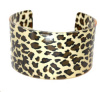 Leopard Brown Animal Print Multicolor Cuff Bracelet Set
