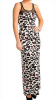 Leopard Scoop Neck Multi Print Jersey Maxi Dress