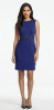 Blue  Jeweled-Waist Sheath Ponte Knit Dress