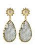Amrita Singh Cassia Spring Crystal Aqua Gold Earrings 