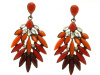 Orange Shourouk Crystal Teardrop Earrings