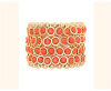 Coral Bezel Set Stone Wid