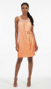 Coral Ombre Beaded Shift Cocktail Dress